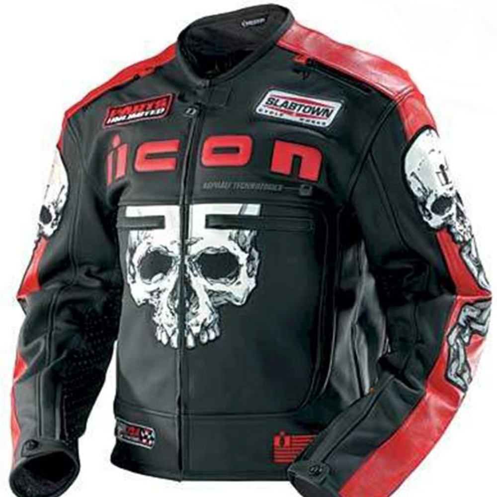ICON Black and Red Skull Performance Jacket